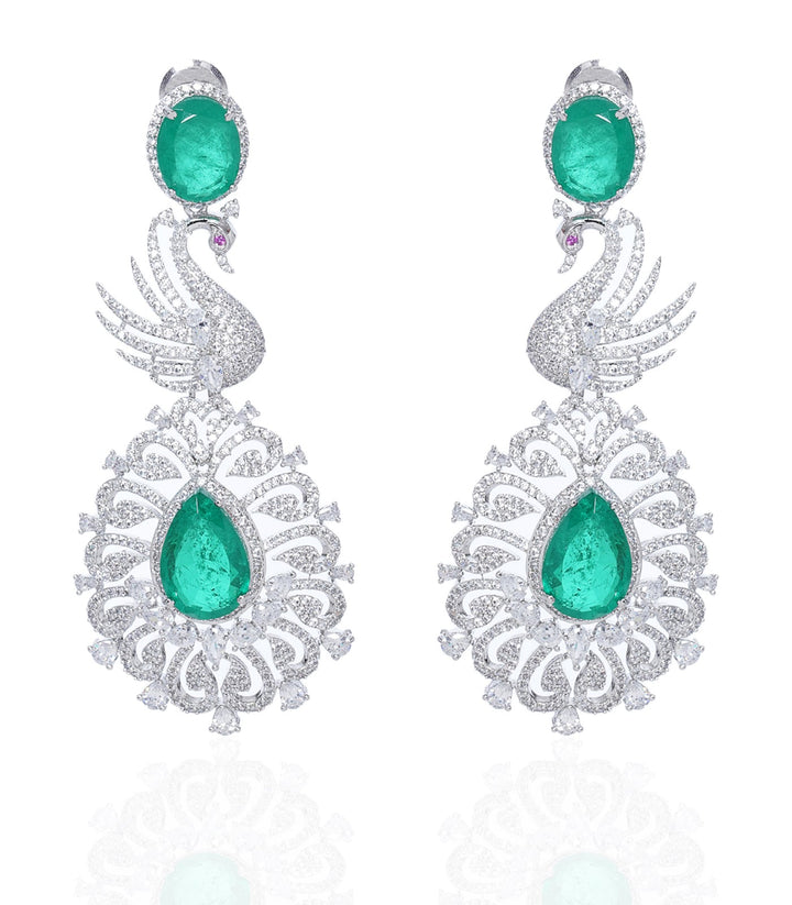 NANCY GREEN ZIRCON LONG NECKLACE