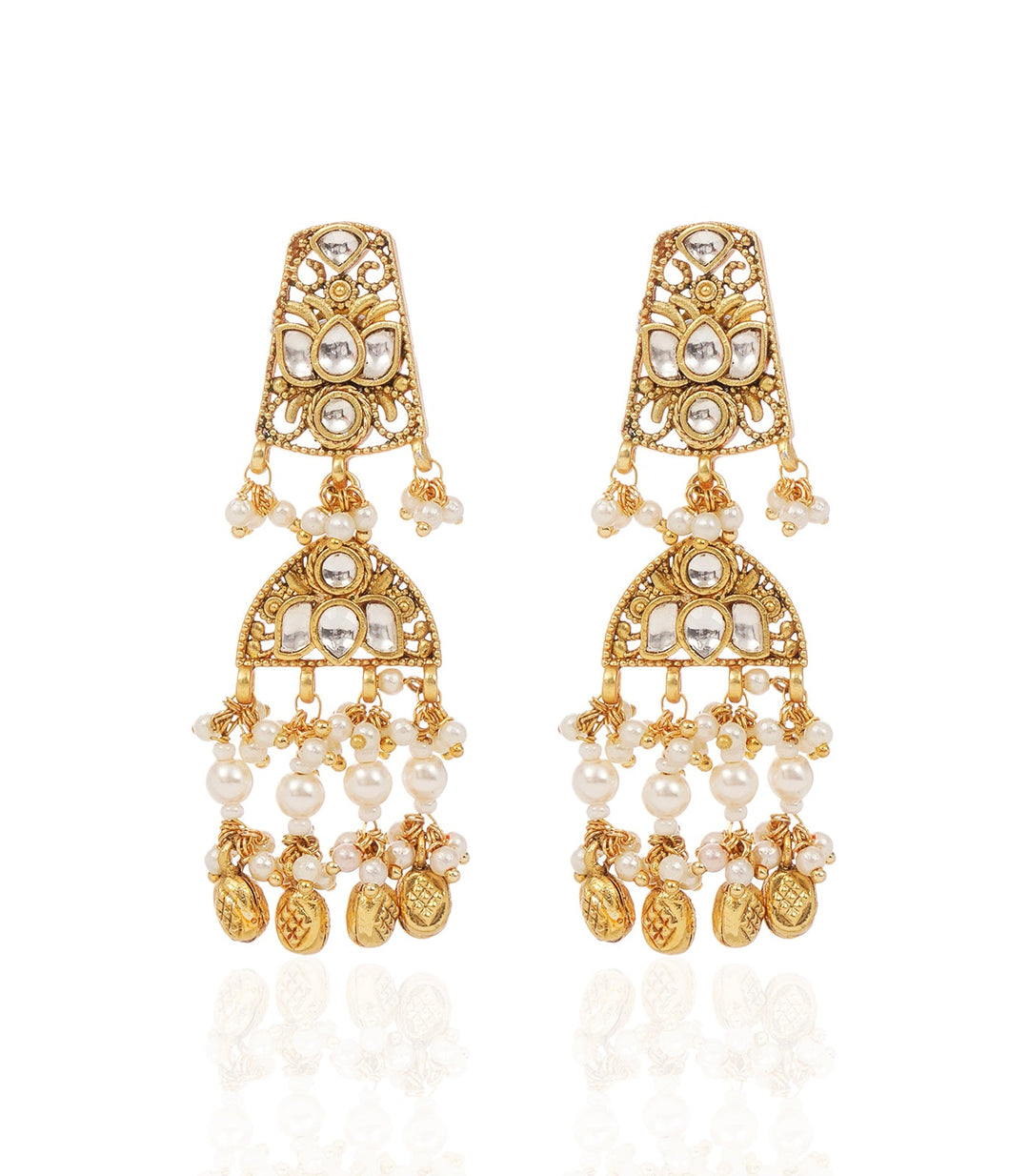ZALAK WHITE KUNDAN NECKLACE SET