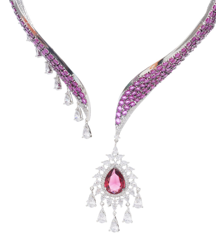 ZOE PURPLE ZIRCON NECKLACE SET