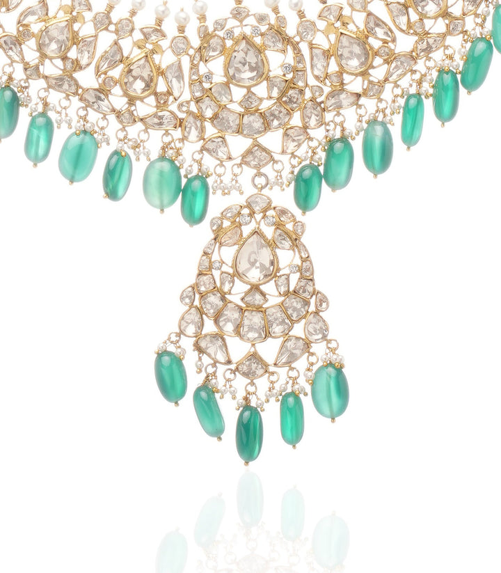 YAASHI GREEN MOISSANITE NECKLACE SET