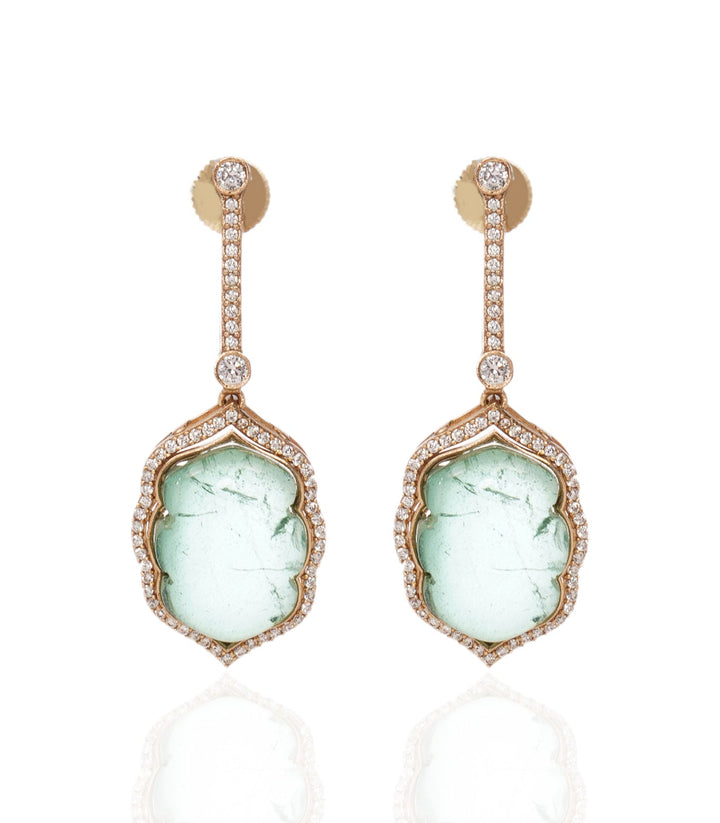GAURIKA GREEN POLKI NECKLACE SET