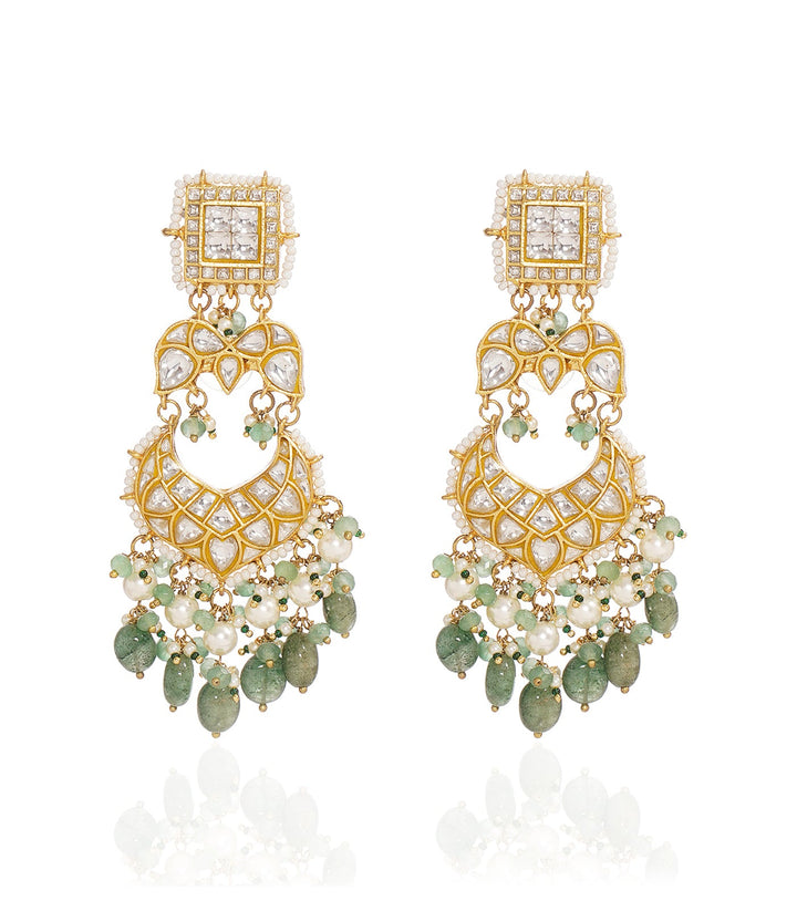 RIDHIMA GREEN KUNDAN NECKLACE SET