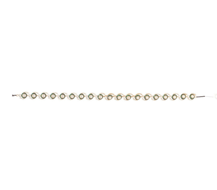 DHRUVI GREEN POLKI CHOKER