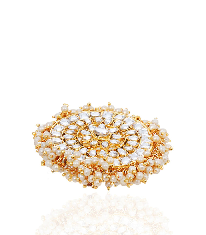 ZAINA WHITE KUNDAN RING