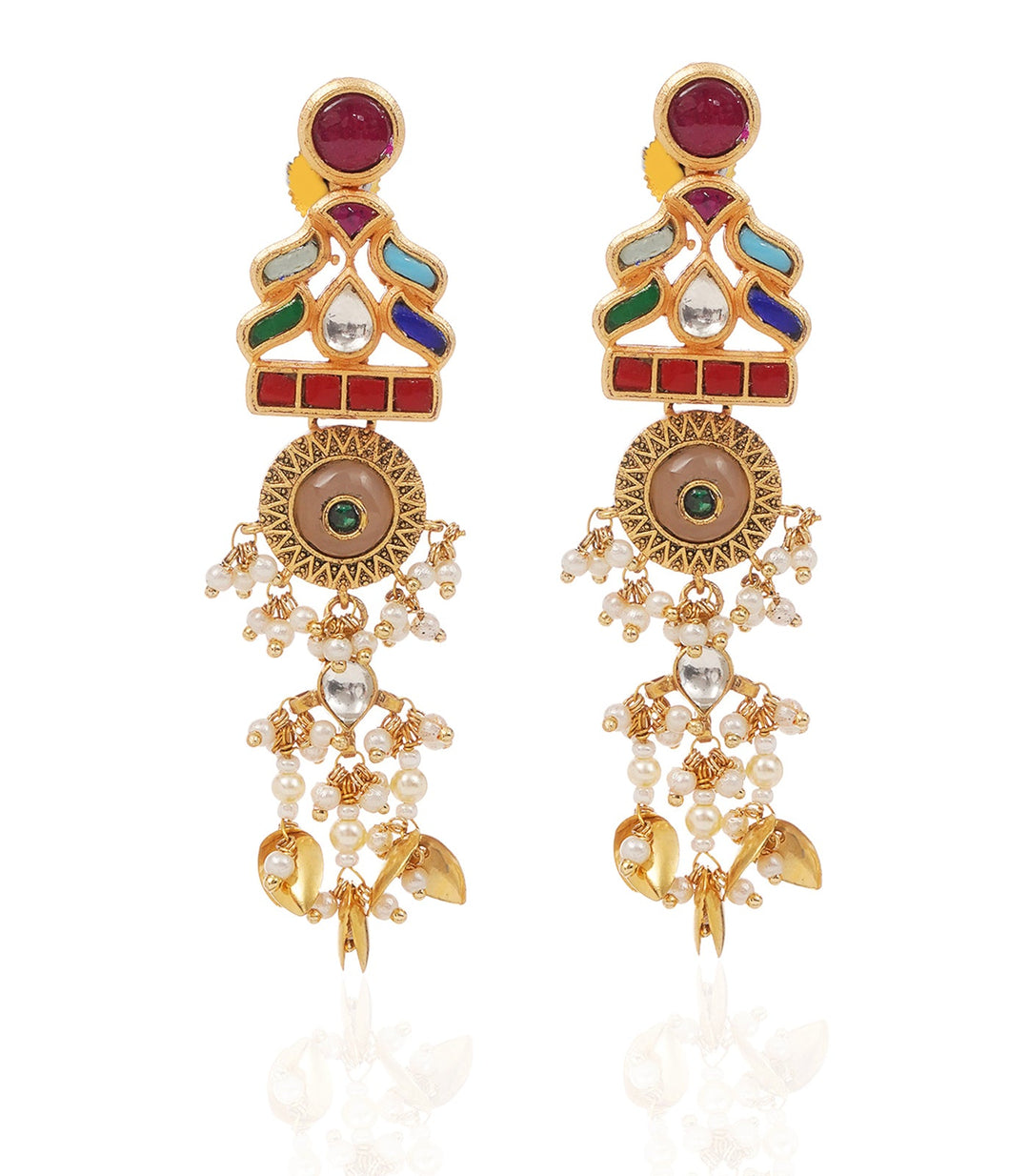 YAMINI NAVRATAN KUNDAN NECKLACE SET