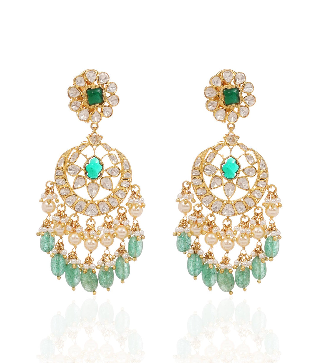 RAJSHRI GREEN MOISSANITE NECKLACE SET