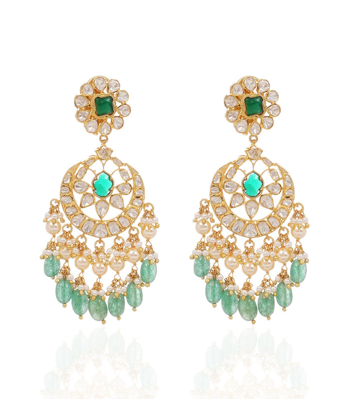RAJSHRI GREEN MOISSANITE NECKLACE SET