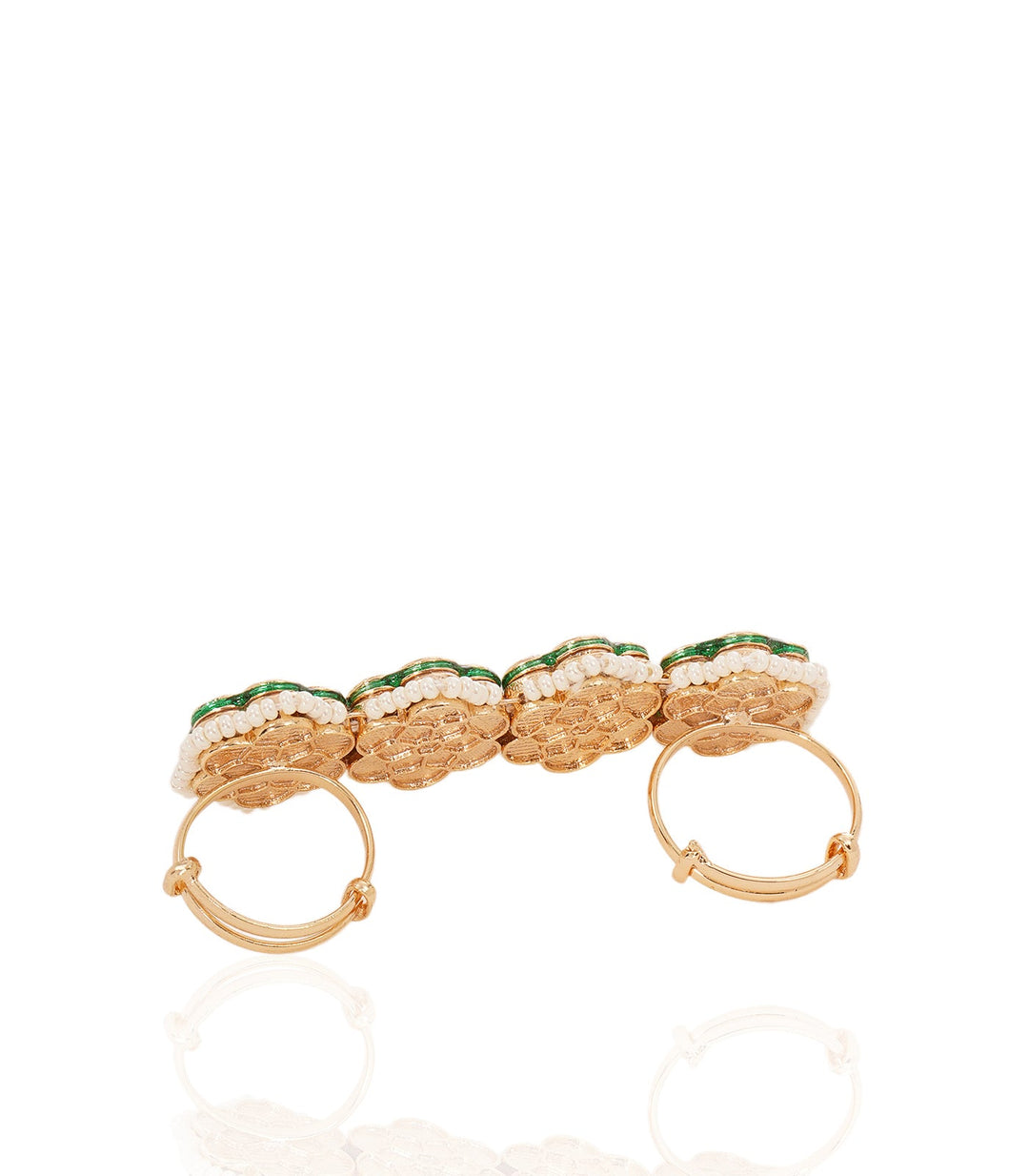 CHANDRIKA WHITE KUNDAN RING
