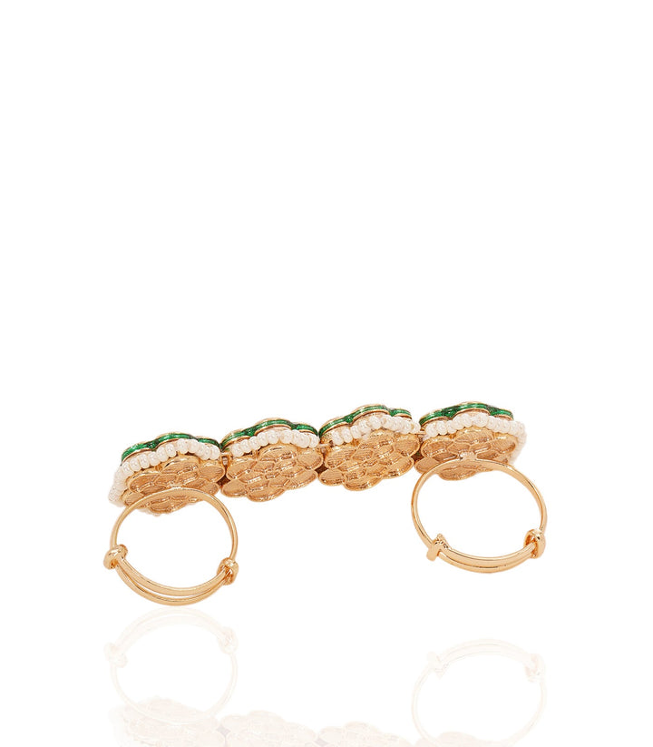 CHANDRIKA WHITE KUNDAN RING