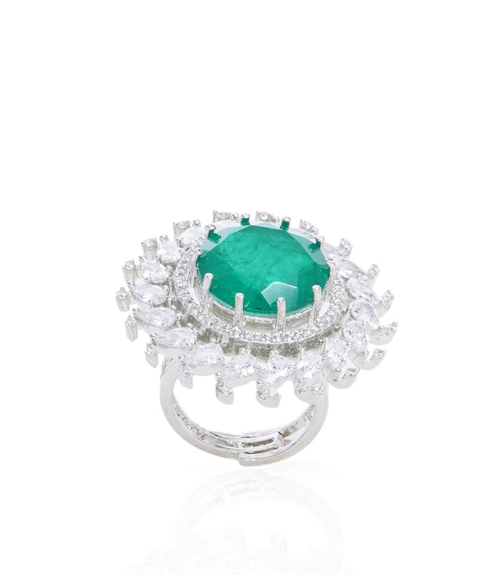 AMELIA GREEN ZIRCON RING