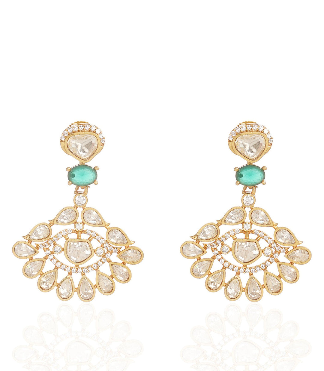 AKSHI GREEN POLKI NECKLACE SET