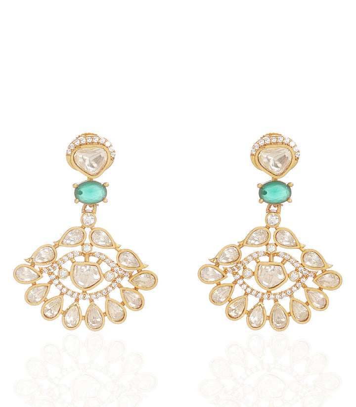 AKSHI GREEN POLKI NECKLACE SET