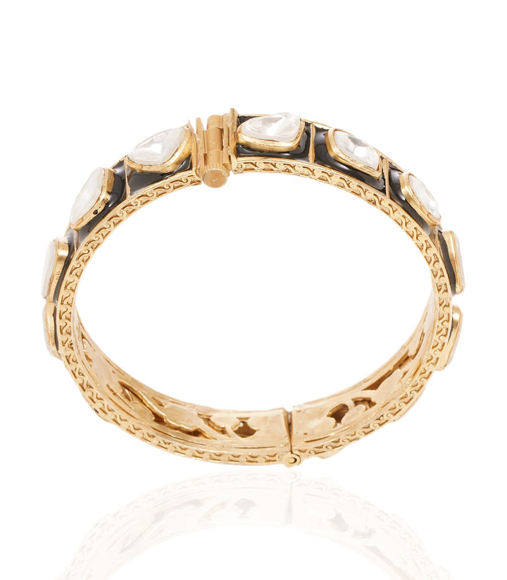 CHAITALI BLACK  POLKI BANGLES