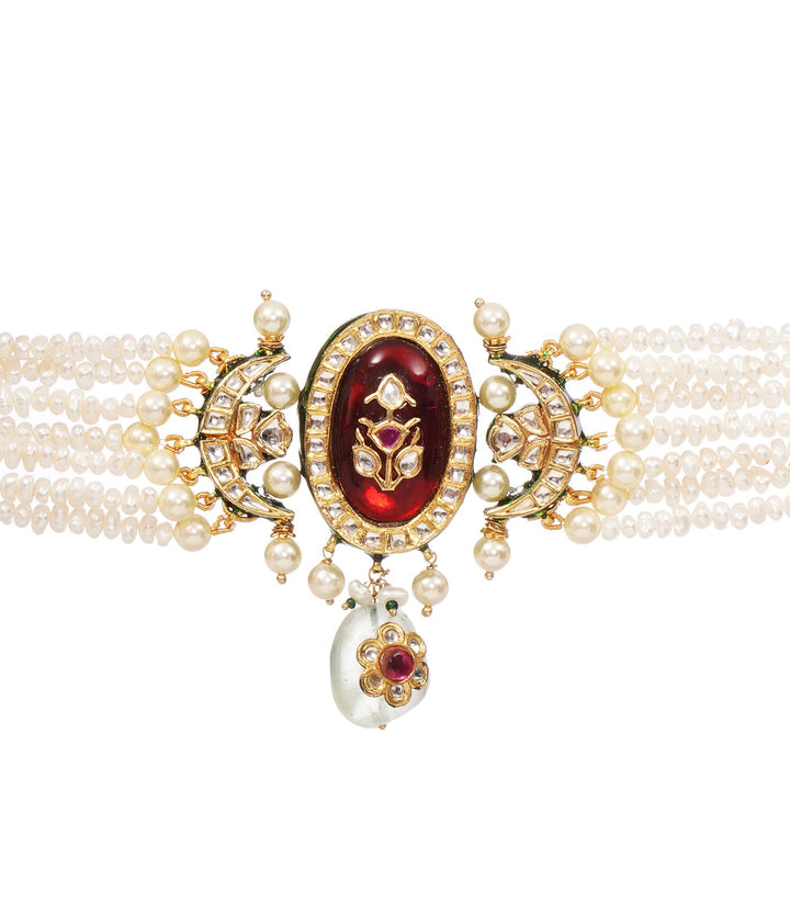 INDALI RED KUNDAN CHOKER