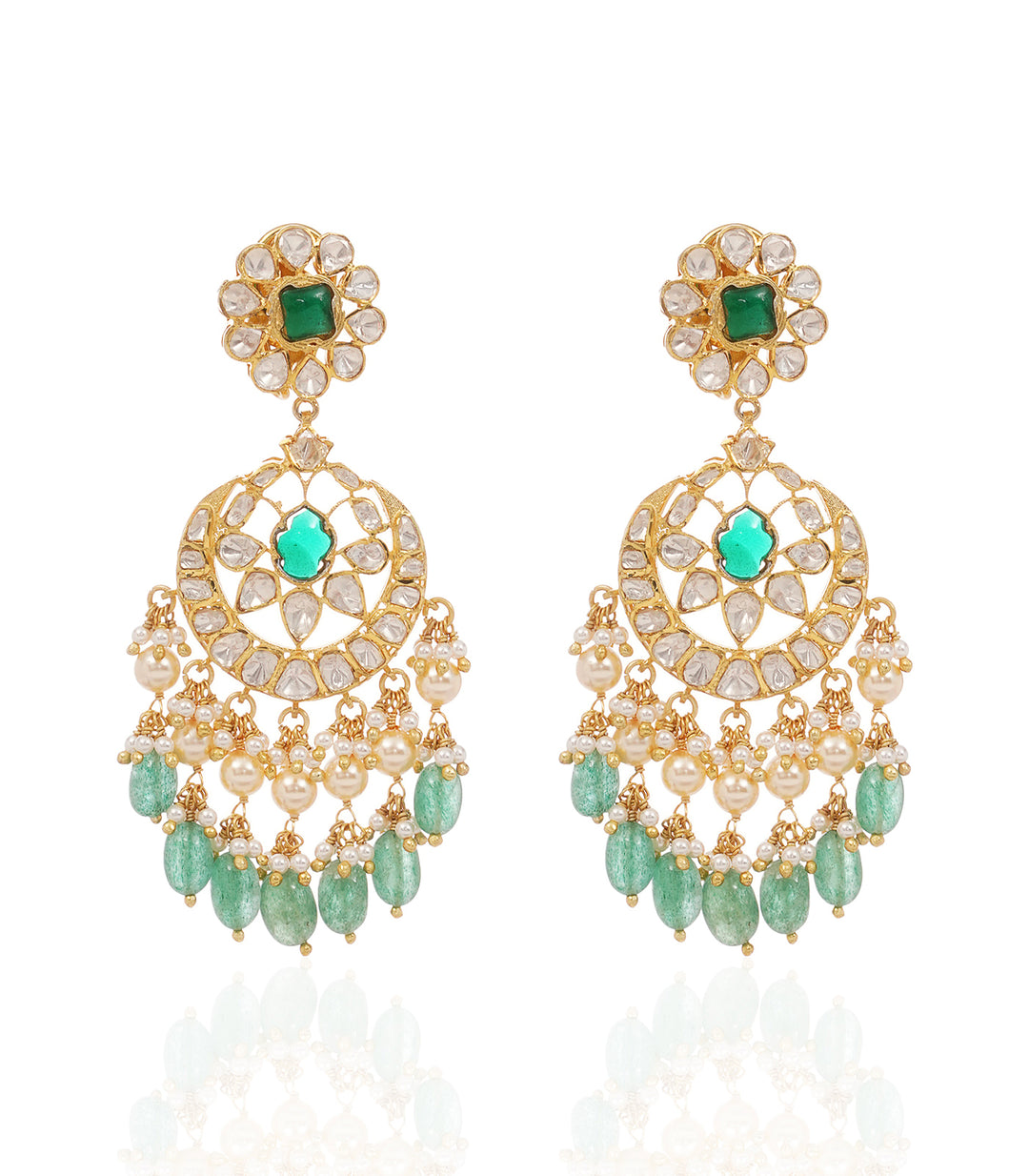 RAJSHRI GREEN MOISSANITE NECKLACE SET