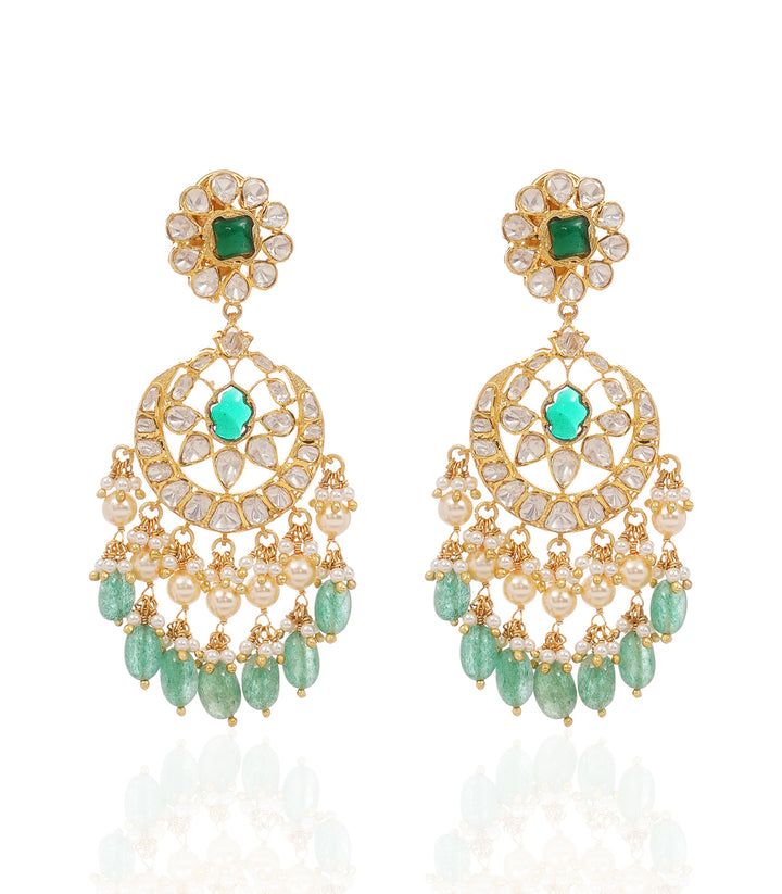 RAJSHRI GREEN MOISSANITE NECKLACE SET