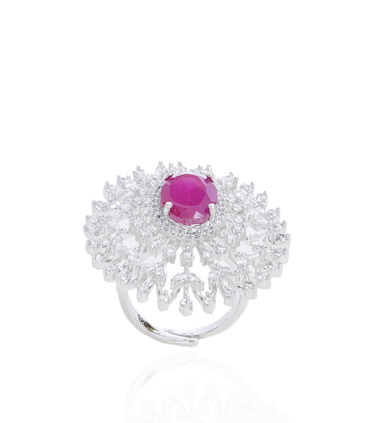 EVELYN RUBY ZIRCON RING