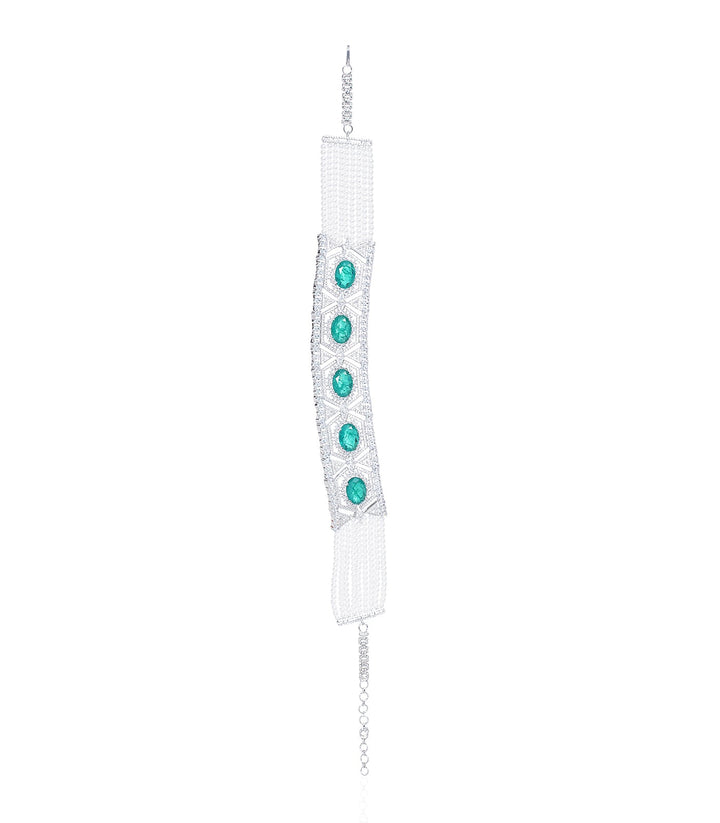 PRISHA GREEN ZIRCON CHOKER