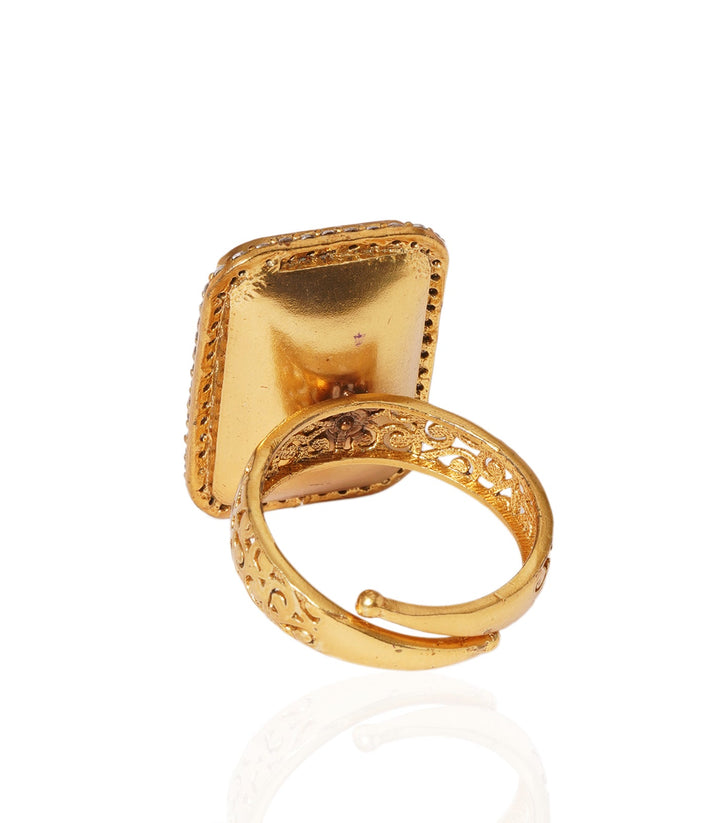UDITI GOLD PLATED  POLKI RING
