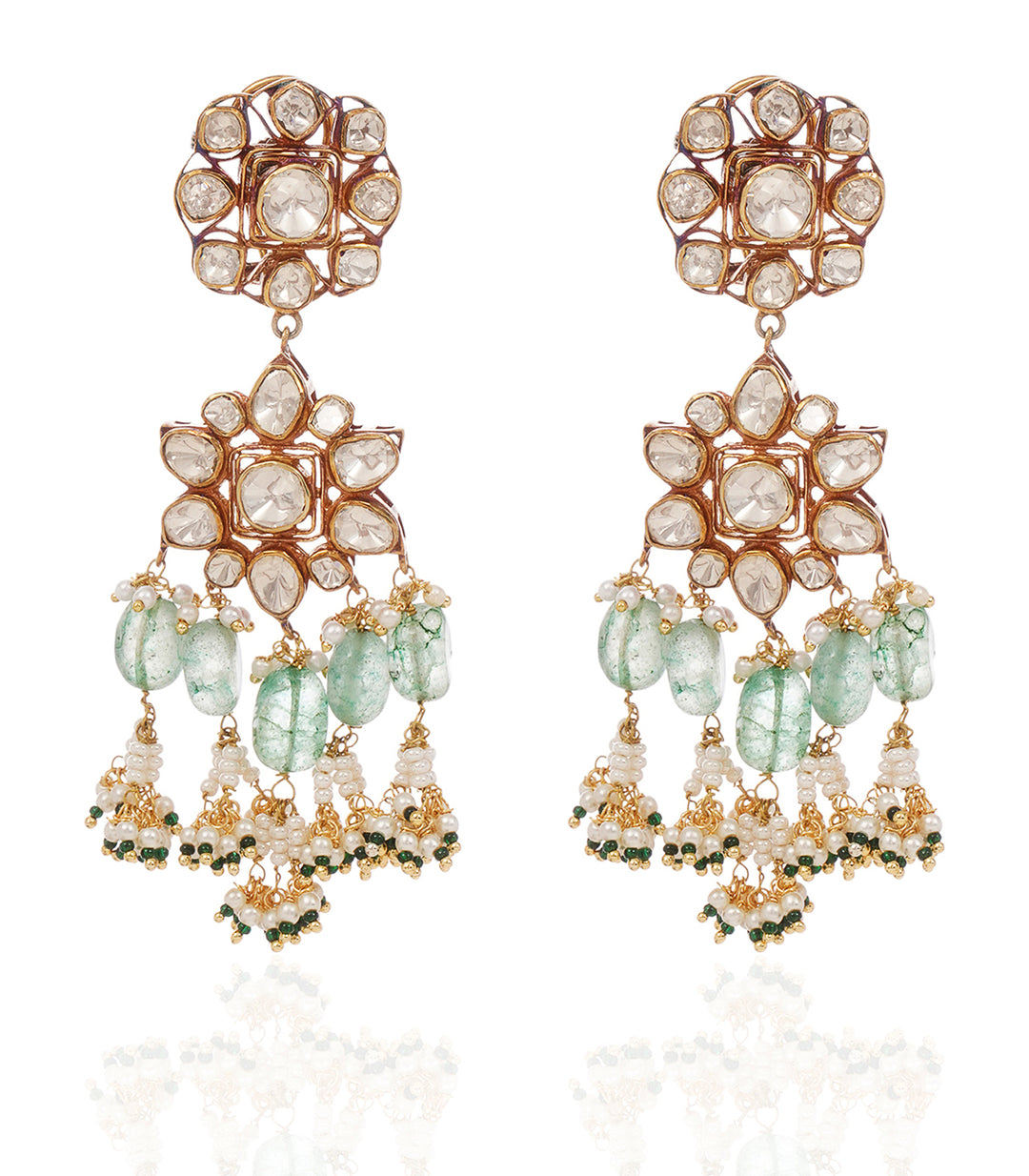 AASHIMA GREEN MOISSANITE NECKLACE SET
