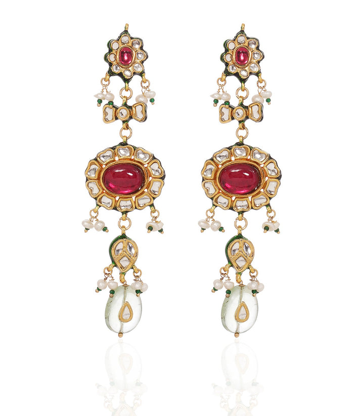 SUMAYA RED KUNDAN NECKLACE SET