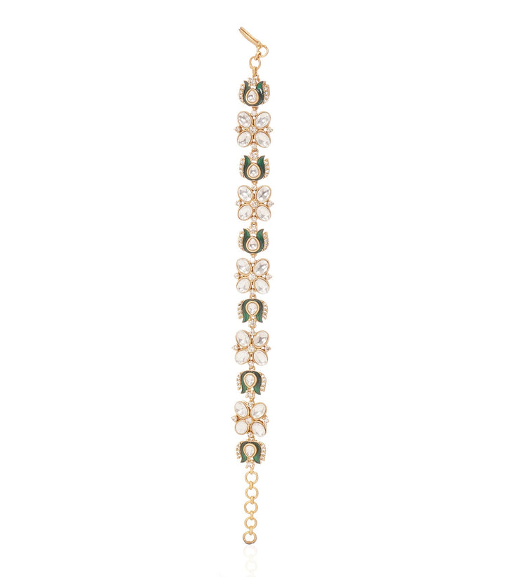 TANVI SILVER FINISH POLKI BRACELET