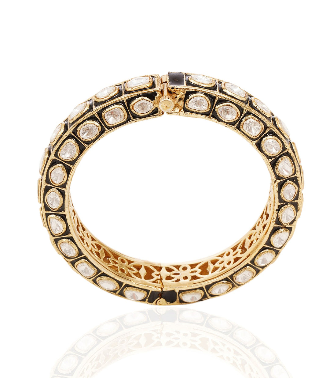 URVI BLACK  POLKI BANGLES