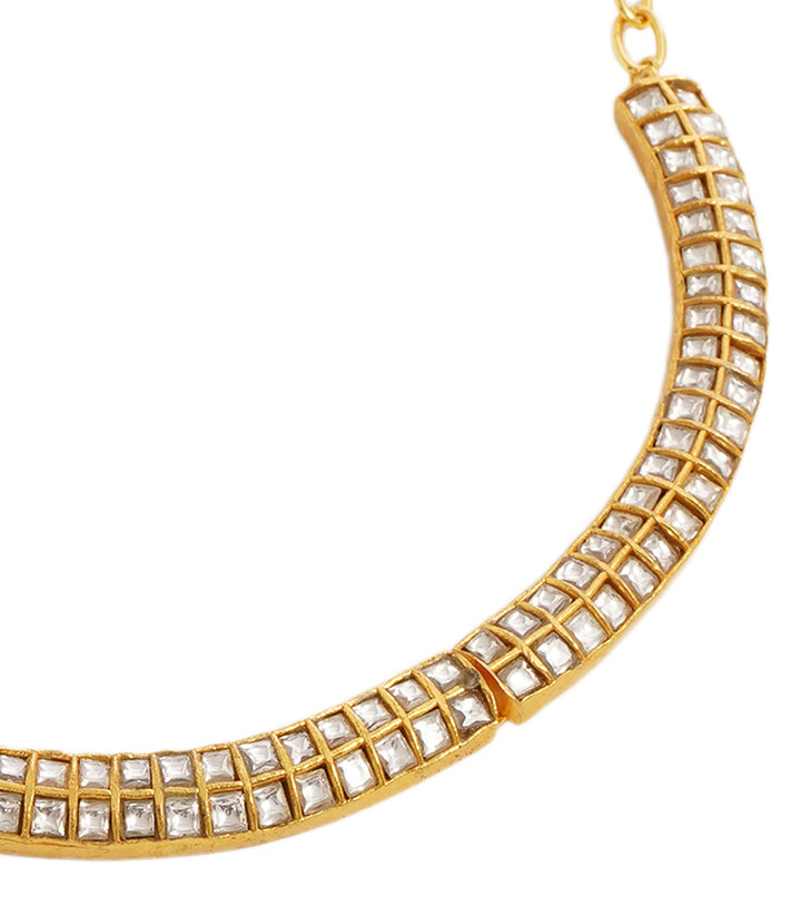 ISHIRA GOLD PLATED  KUNDAN NECKLACE