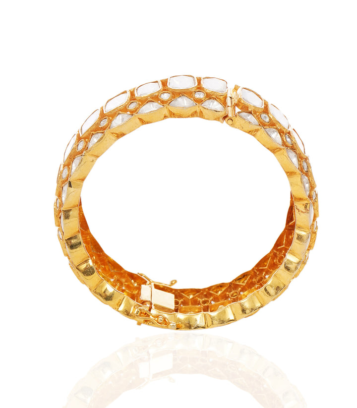NINA GOLD PLATED MOISSANITE BANGLES