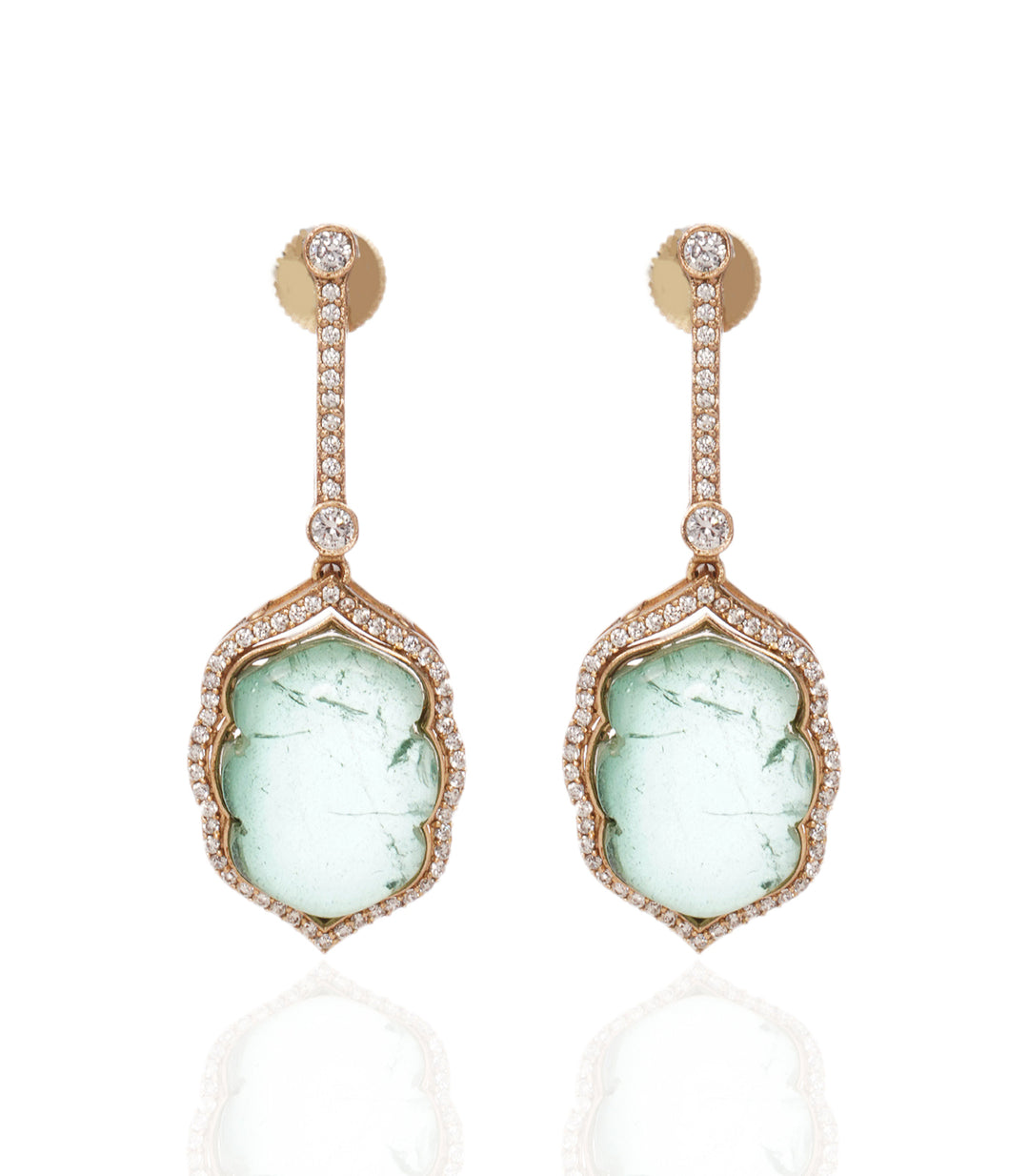 GAURIKA GREEN POLKI NECKLACE SET