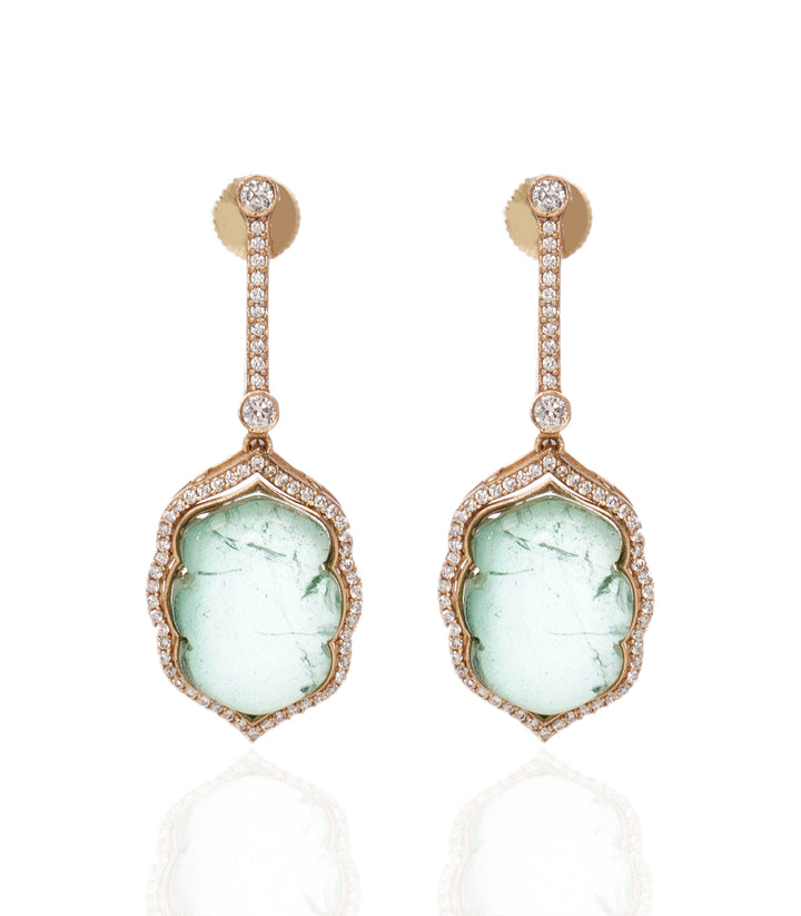 GAURIKA GREEN POLKI NECKLACE SET