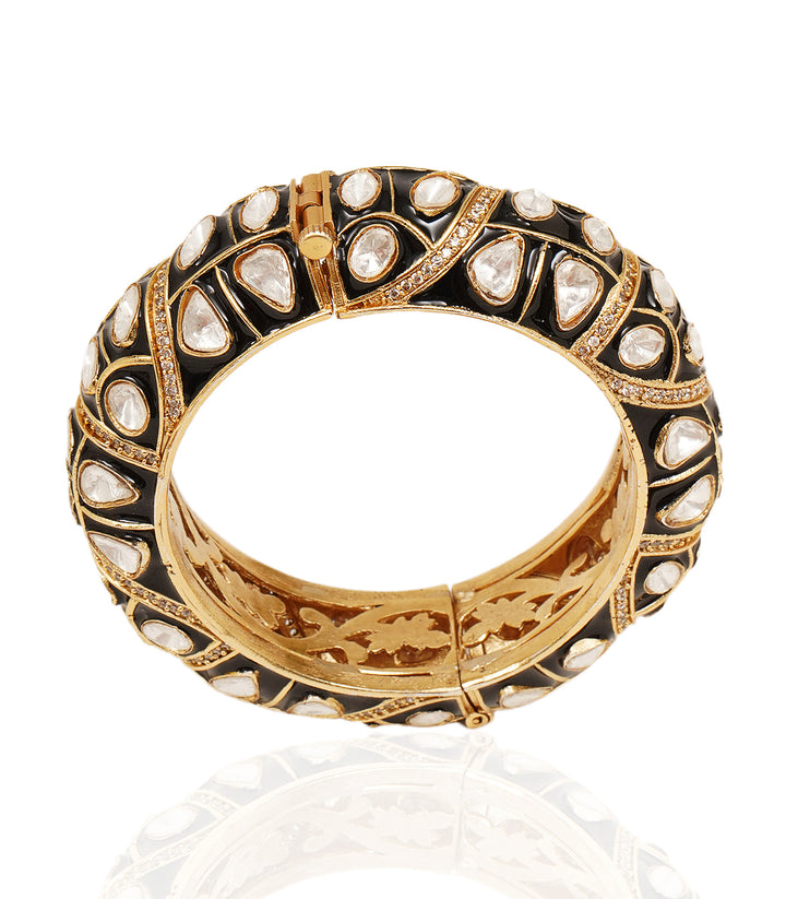 ELINA BLACK  POLKI BANGLES