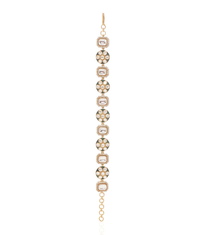 CHANDRA GREEN POLKI BRACELET