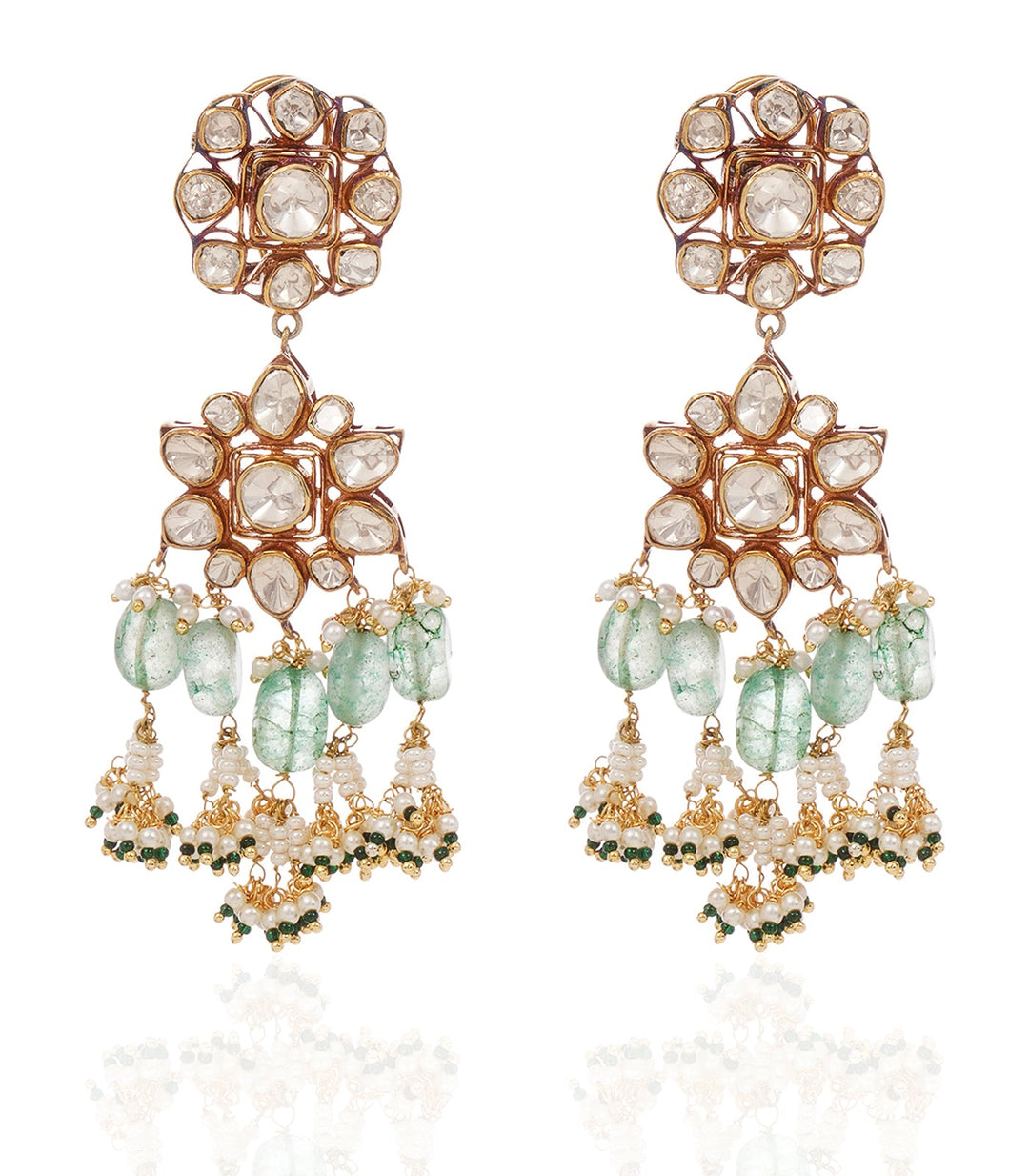 AASHIMA GREEN MOISSANITE NECKLACE SET