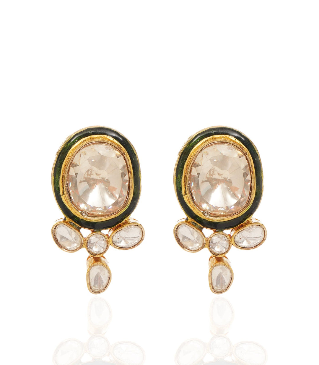 INAAYA GREEN POLKI NECKLACE SET