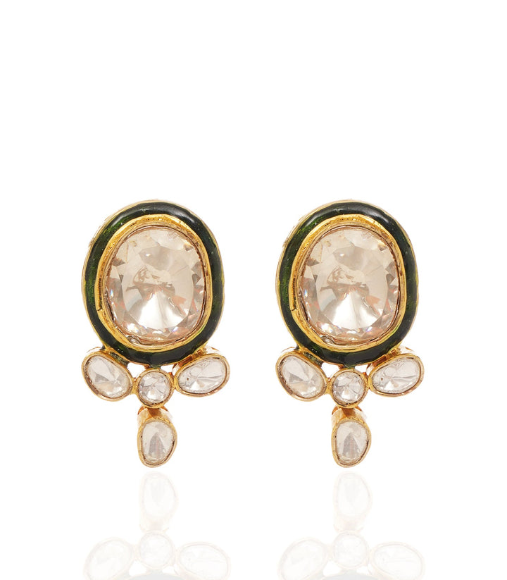 INAAYA GREEN POLKI NECKLACE SET