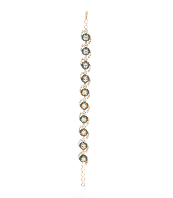GARIMA GREEN POLKI BRACELET