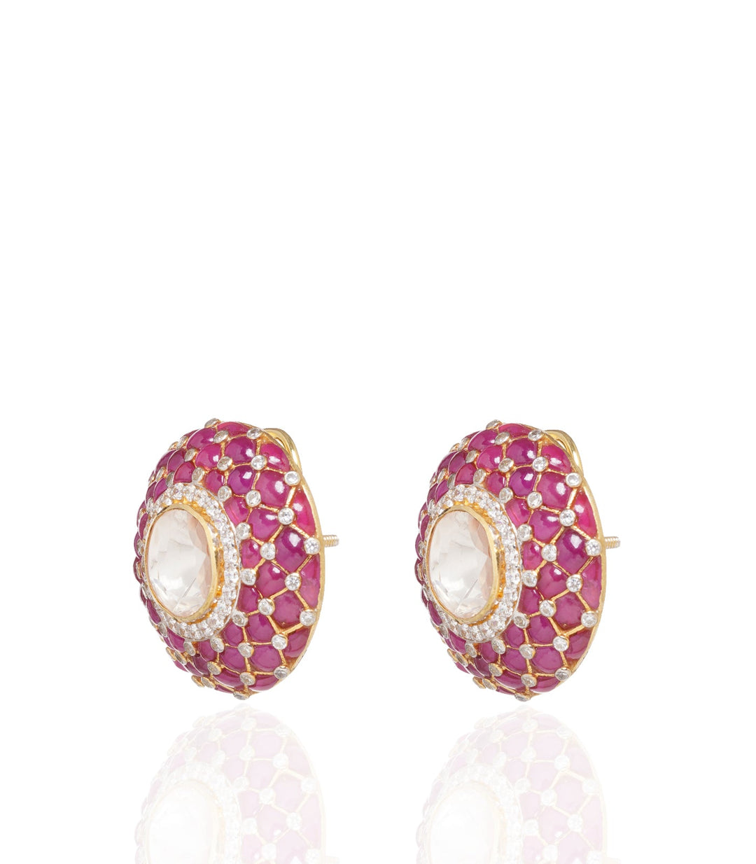 TRISHA RUBY MOISSANITE STUD