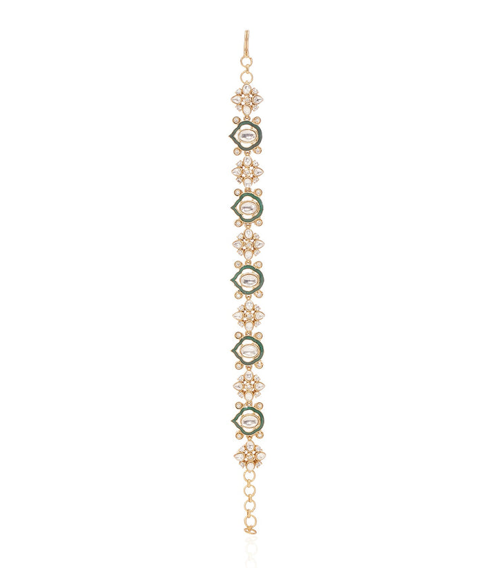BHAWNA GREEN POLKI BRACELET