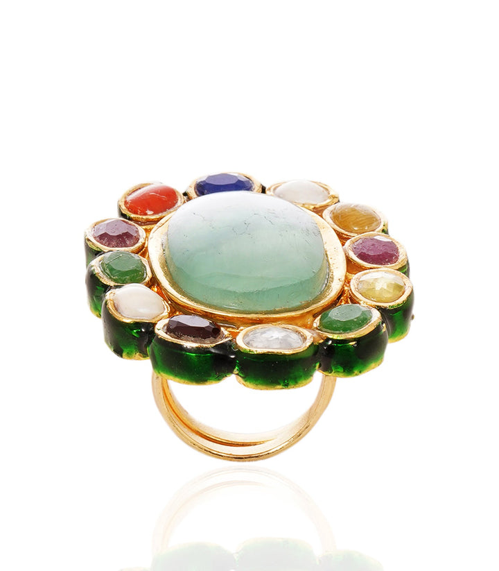 IYANNA NAVRATAN KUNDAN RING