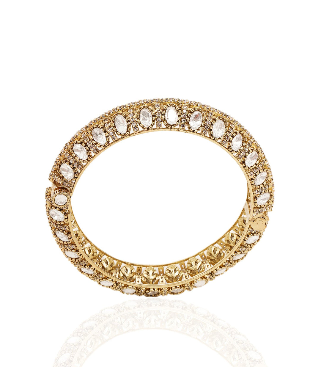 QIRAT ANTIQUE FINISH POLKI BANGLES