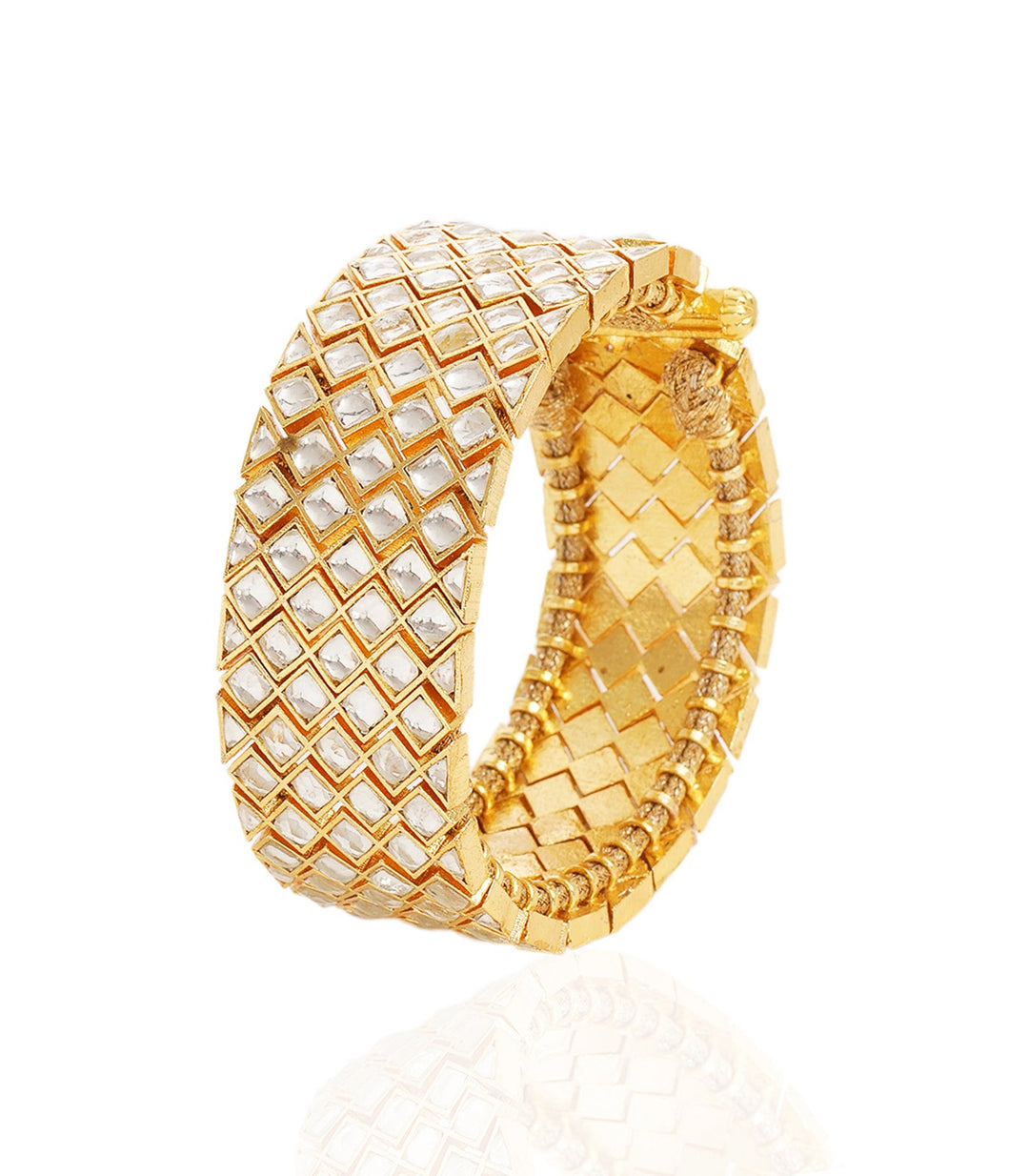 KOMAL WHITE KUNDAN BANGLES