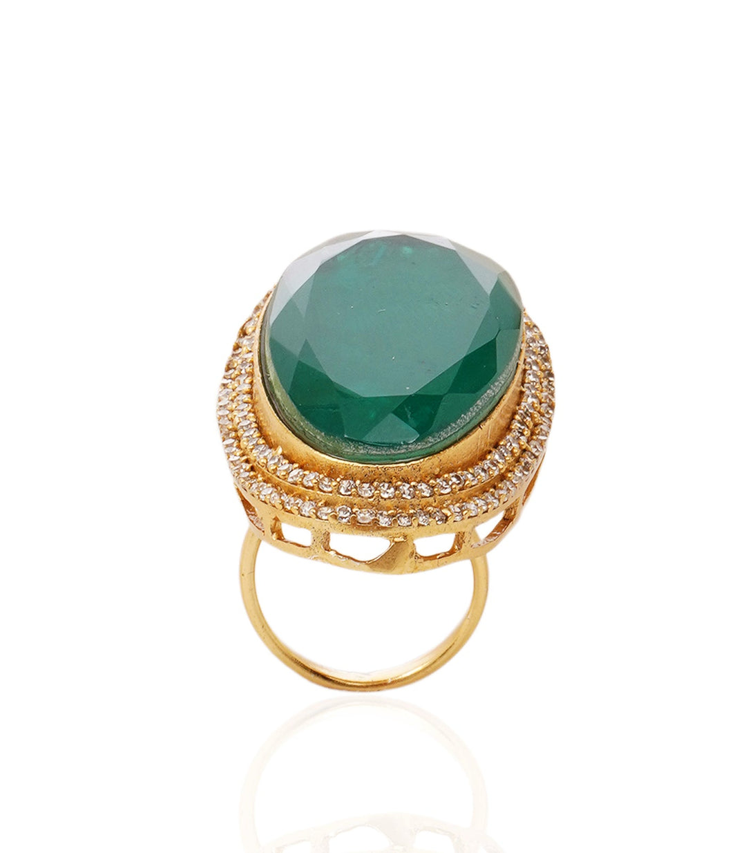 MEHULIKA GREEN ONYX RING