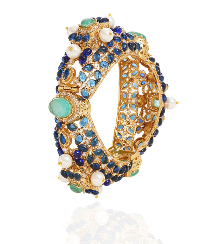 SHISTHI BLUE POLKI BANGLES