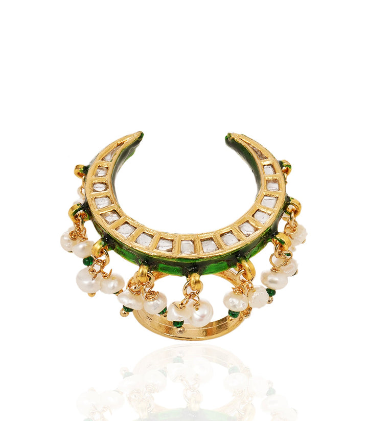 ANAIRA GREEN KUNDAN RING