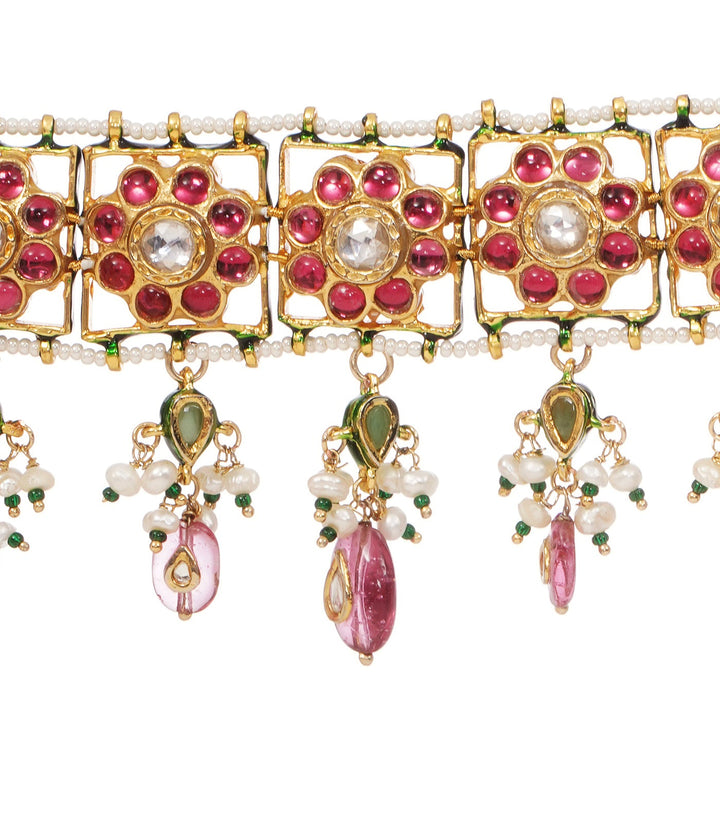 DEVISHA RED KUNDAN CHOKER