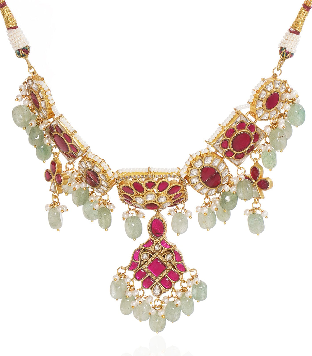 SAANVIKA RED & GREEN KUNDAN CHOKER
