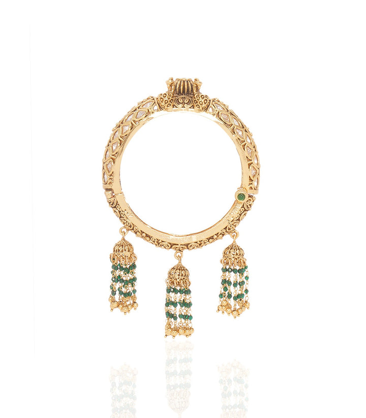 SHEETAL GREEN KUNDAN BANGLES