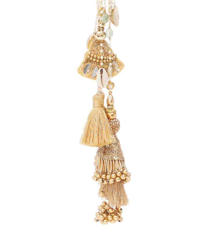 SREYASHI MOTHER OF PEARLS WHITE CHOTI
