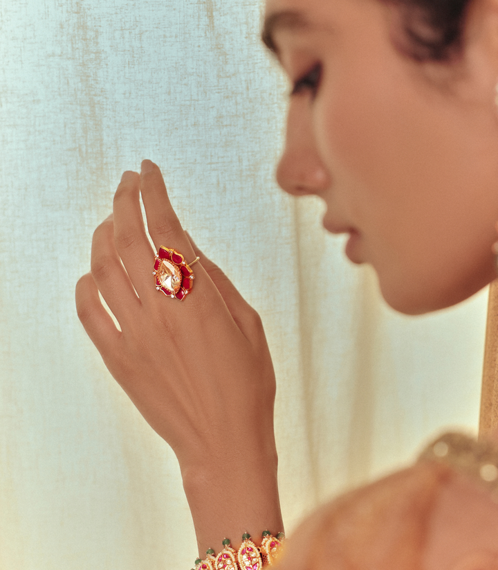 ANANTA RED MOISSANITE RING